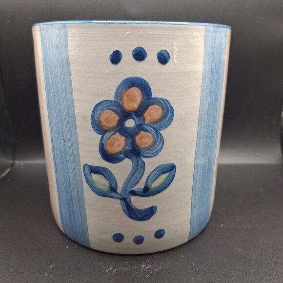 MA Hadley Vintage Hand-Painted Ceramic Utensil Holder Floral - Picture 3 of 9